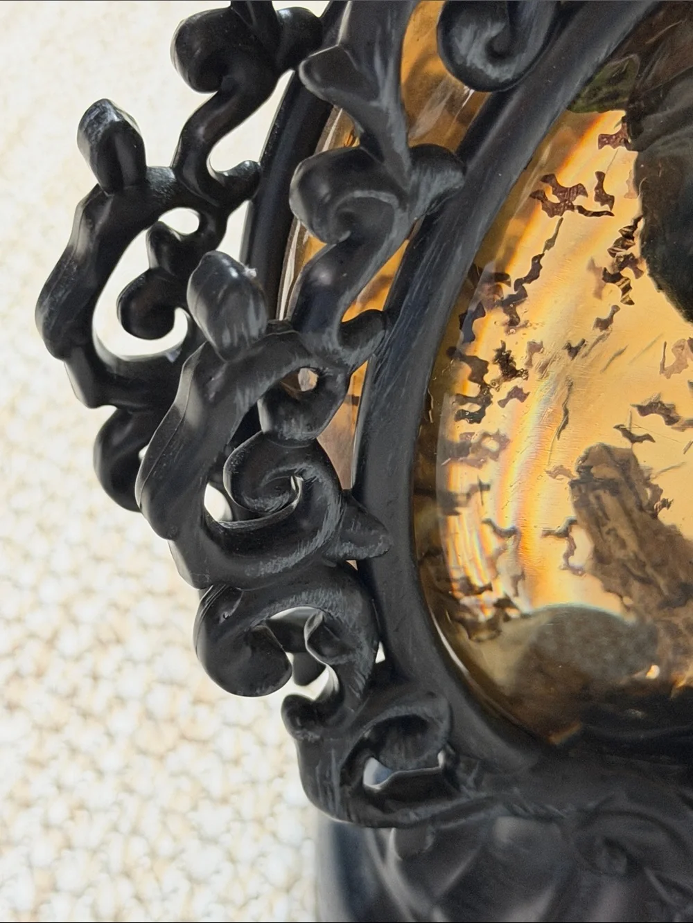 Bath and Body Works Decorative Black Crow 3 Wick Candle Stand